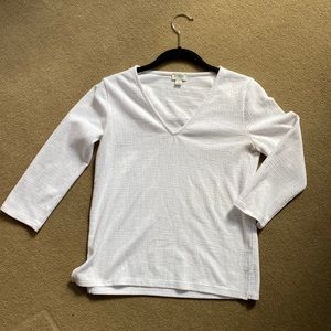 Textured White Blouse